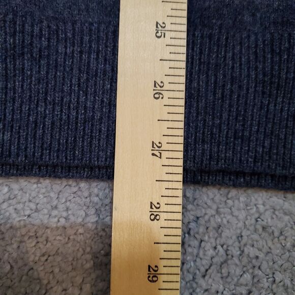 LL Bean sweater Mens Large Blue Vest Wool V Neck Lambswool - Picture 7 of 7